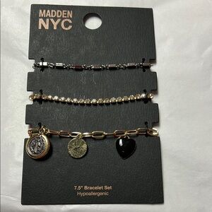 NWT Madden NYC 3 pc bracelet set